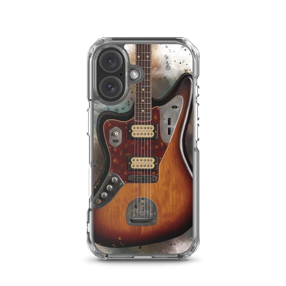 Hand-Painted iPhone Phone Cases with Lefty Guitar Art