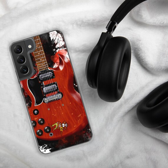 Hand-Painted Samsung Phone Cases with Monkey Guitar Art
