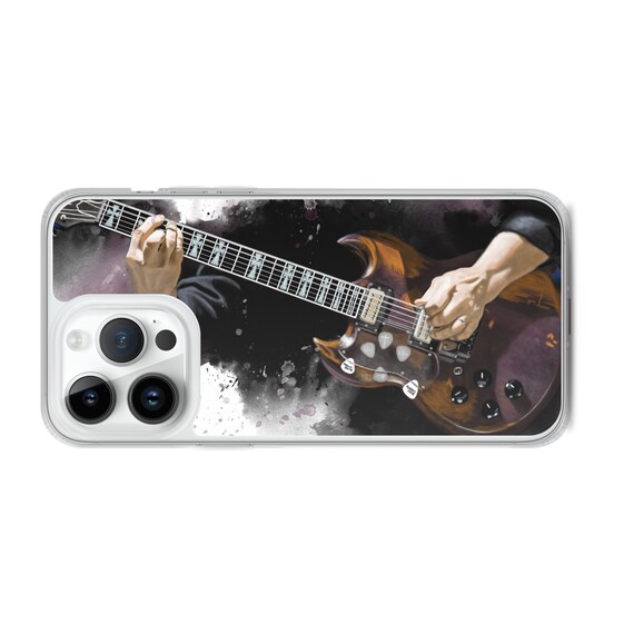 Hand-Painted iPhone Phone Cases with Old Boy Guitar Art