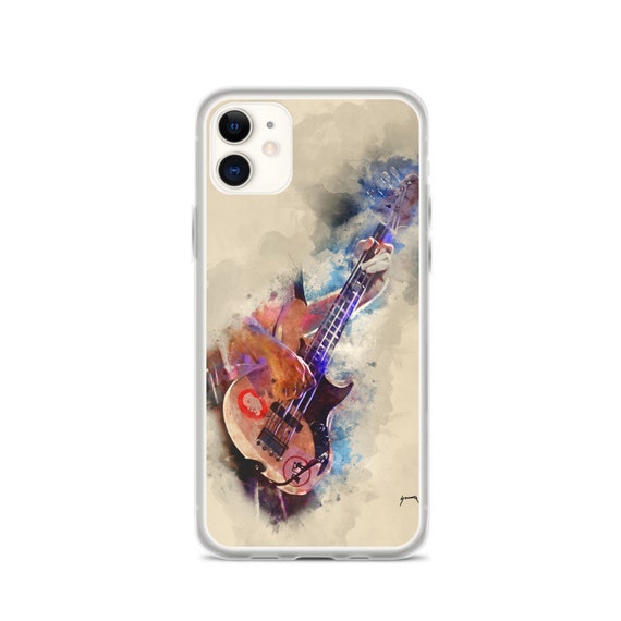 Hand-Painted iPhone Phone Cases with Flea Bass Guitar Art