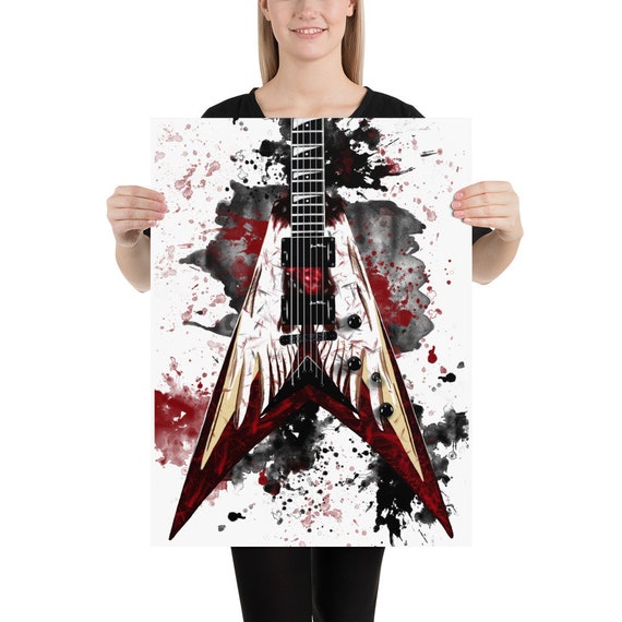Dave's guitar art, digital drawing 18x24"
