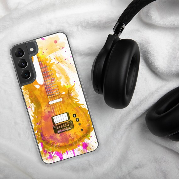Hand-Painted Samsung Phone Cases with Cloud Guitar Art