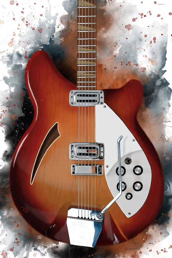 Electric Guitar Art Print: Music Room Decor (24x36)