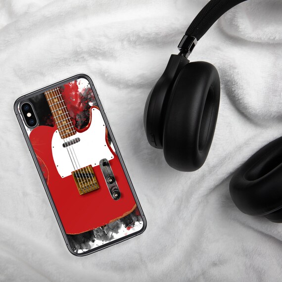 Hand-Painted iPhone Phone Cases with Muddy Guitar Art
