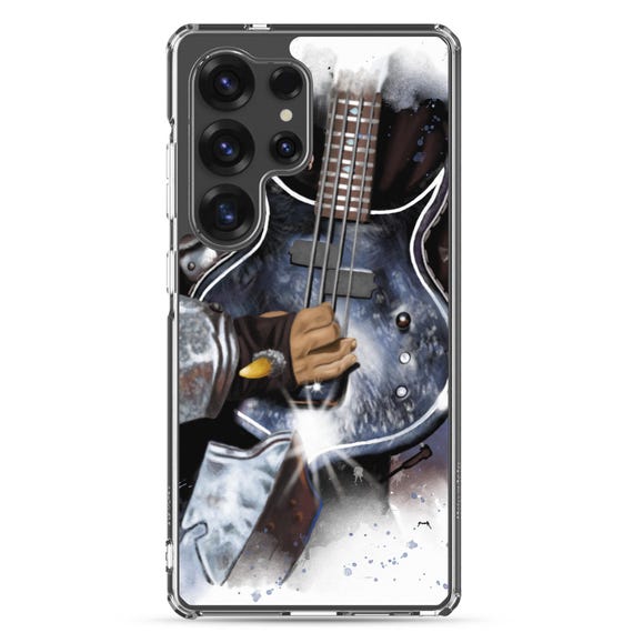 Hand-Painted Samsung Phone Cases with The Demon's Bass Guitar Art