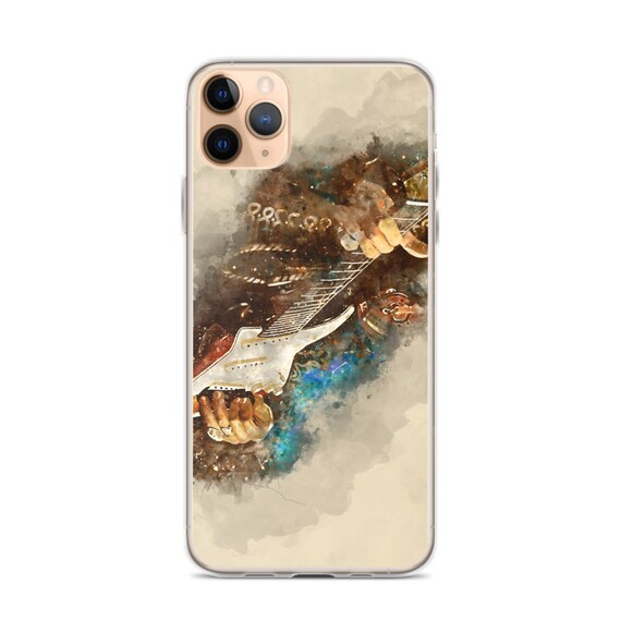 Hand-Painted iPhone Phone Cases with Voodoo Guitar Art