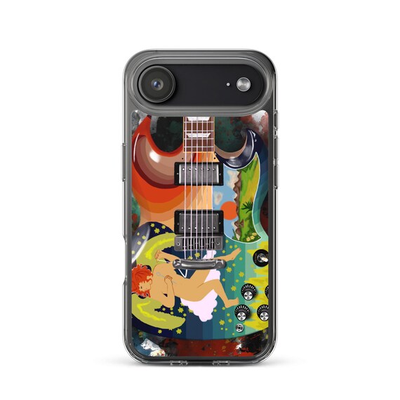 Hand-Painted iPhone Phone Cases with Eric's Guitar Art