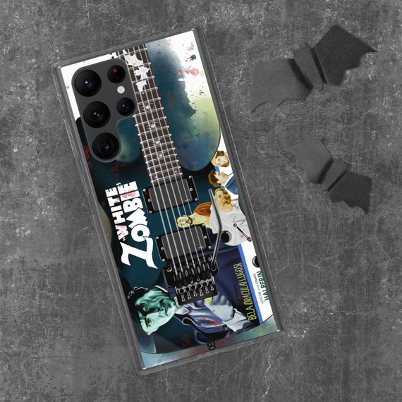 Hand-Painted Samsung Phone Cases with Horror Guitar Art