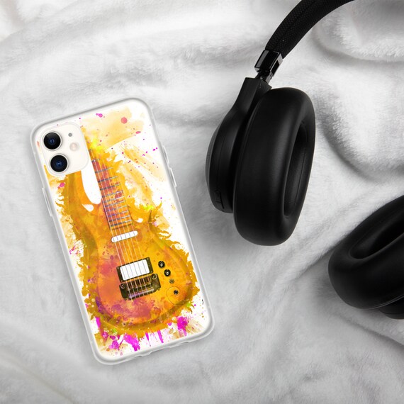 Hand-Painted iPhone Phone Cases with Cloud Guitar Art