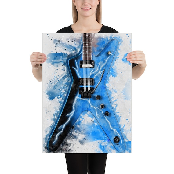 Dime's electric guitar art, digital drawing 18x24"