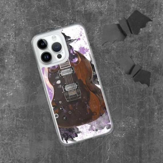 Hand-Painted iPhone Phone Cases with Old Boy Guitar Art