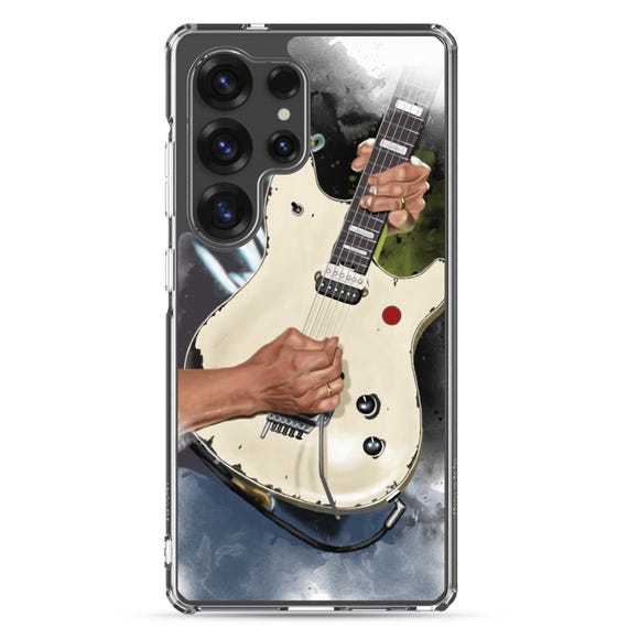 Hand-Painted Samsung Phone Cases with Guitar Art