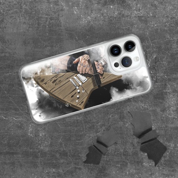 Hand-Painted iPhone Phone Cases with Garage Guitar Art