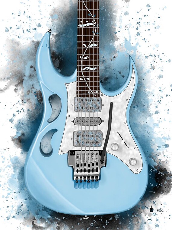 Electric Guitar Art Print: Music Room Decor (18x24)