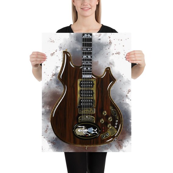 Jerry's Electric Guitar Art Print - Music Room Decor (18x24)