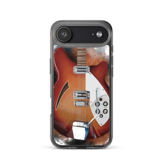 Hand-Painted iPhone Phone Cases with Ricky Guitar Art