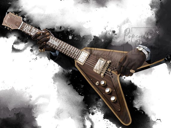 Albert's Electric Guitar Painting 18x24"