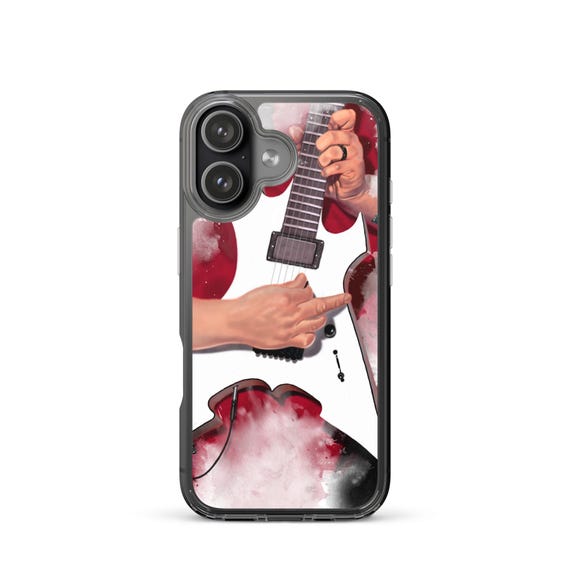 Hand-Painted iPhone Phone Cases with Mick's Guitar Art