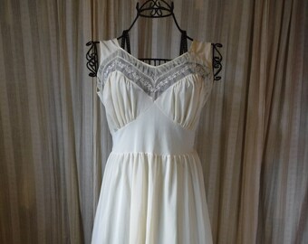 1956 Lingerie Bridal Slip Ivory Luxite by Kayser Sexy but Demure