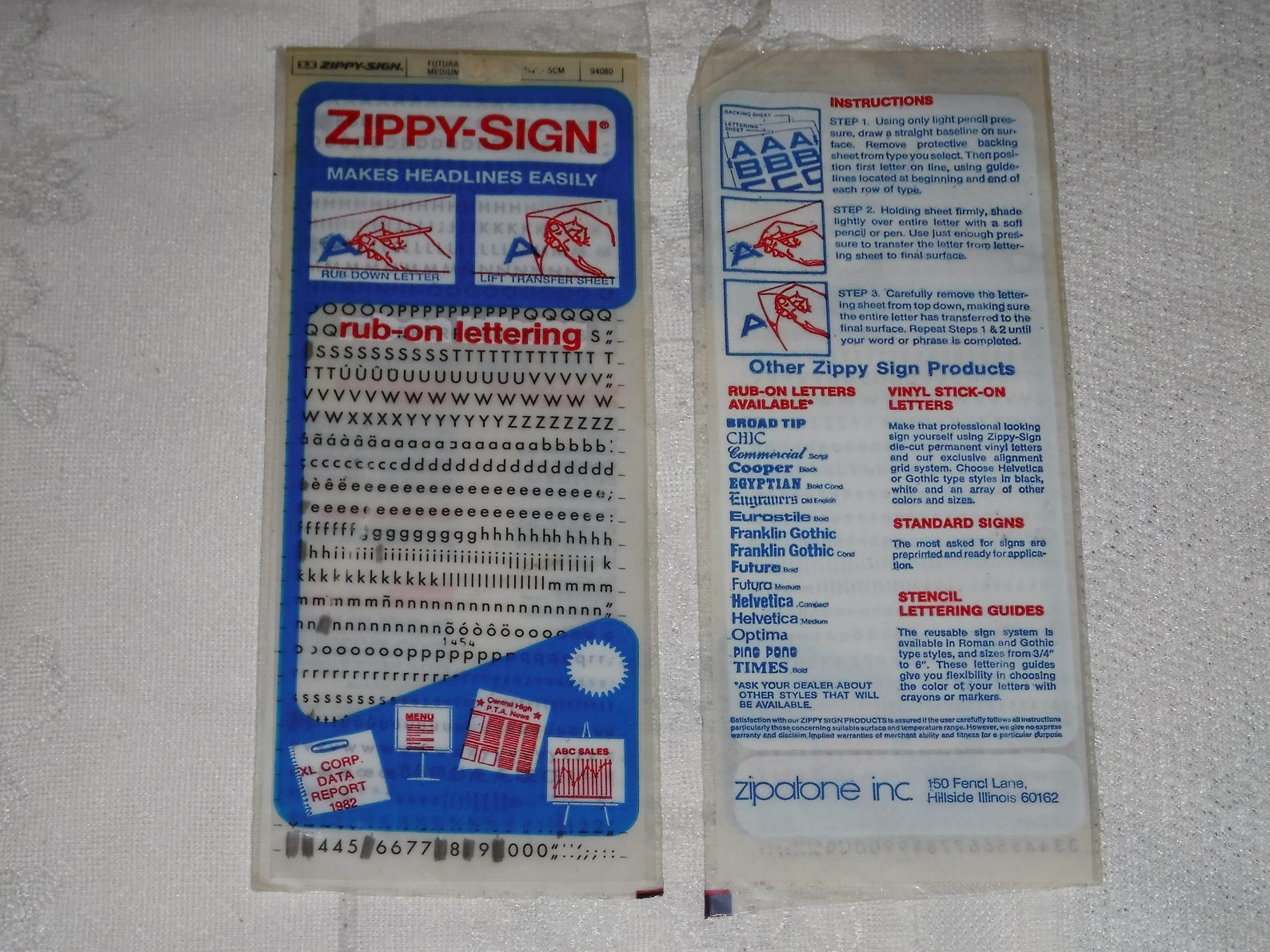 Zippy Sign Zippy-sign Rub-on Lettering From 1982 - Etsy