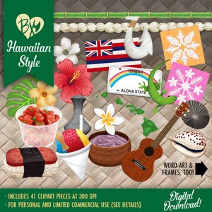 Hawaiian Style CLIPART ONLY