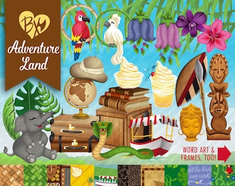 Adventureland FULL KIT (clip art & papers)