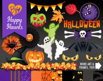 Happy Haunts Minikit (CLIPART & PAPERS)