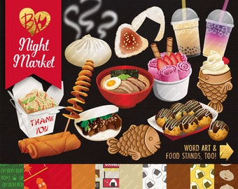 Night Market Mini Kit (CLIPART & PAPERS)