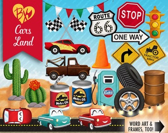 Cars Land CLIP ART ONLY