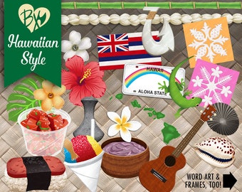 Hawaiian Style CLIPART ONLY