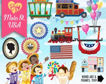 Main Street USA CLIPART ONLY