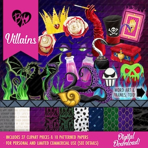 Villains FULL KIT (clipart & papers)