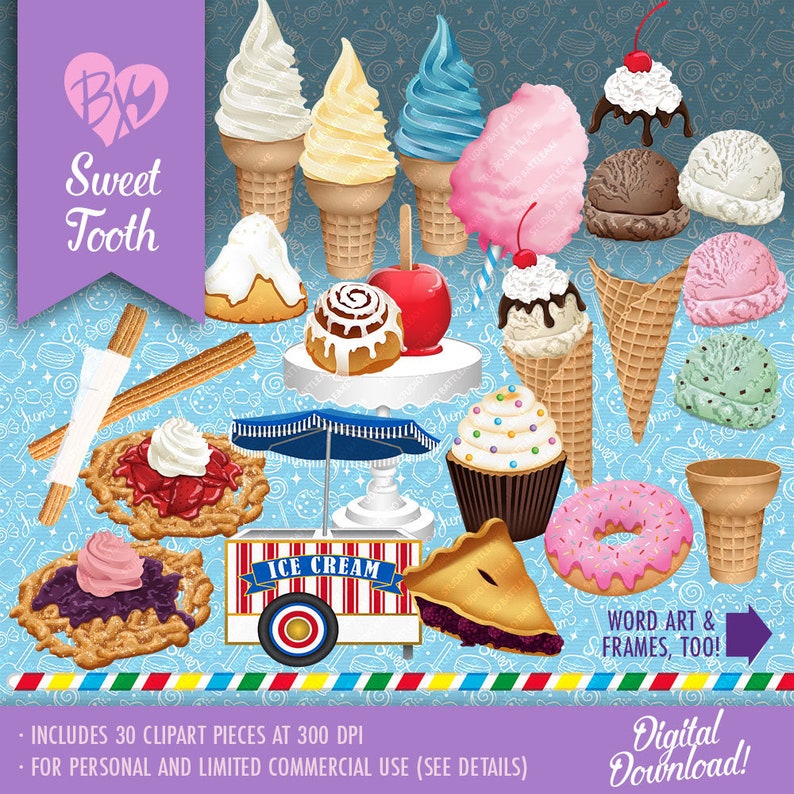 Download Sweet Tooth CLIPART ONLY | Etsy