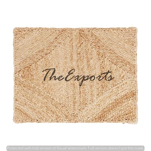 Natural Jute Braided Doormat, Handcrafted Jute Welcome Mat, Contemporary Outdoor Woven Mat, Perfect for Entryway, Bedside, Kitchen, Balcony