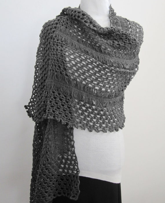 Uncinetto Tutorial Scialle Con Forcella Handmade Dark Grey Crochet