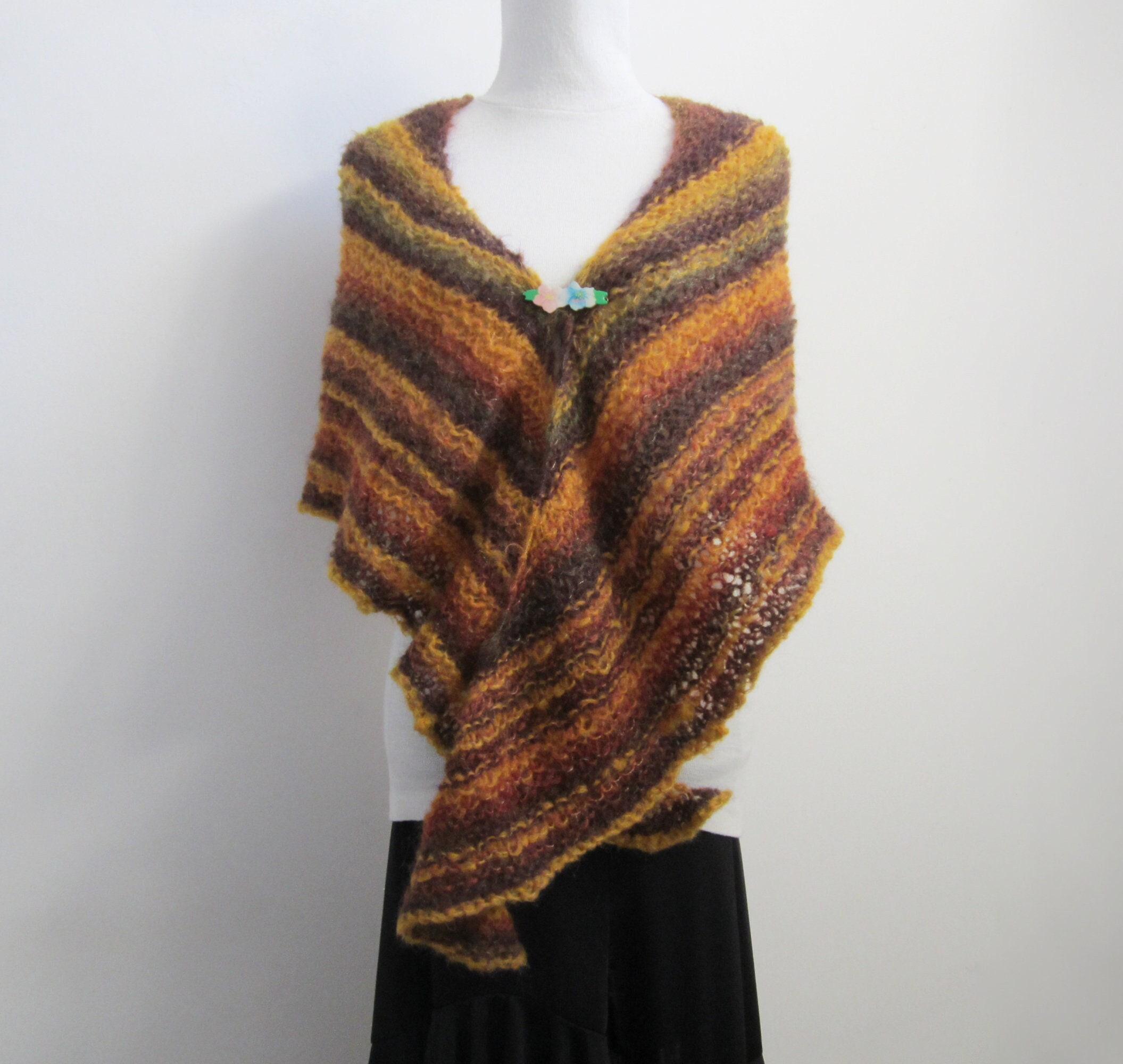 Ai Ferri Sciarpa Scialle Con Forcella Scialle Artigianale In