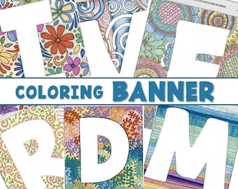 Modèles imprimables BANNER avec 53 fanions - Téléchargement instantané pour toute occasion et école avec des lettres, des chiffres et des symboles