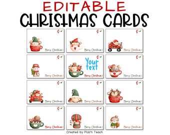 Editable Christmas Cards Greetings Writing Activities Family and ...