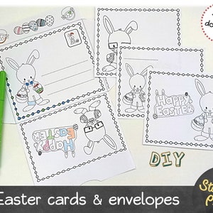 33 Ausmalen Osterkarten für Kinder Printable Instant Download pdf print and go Vorlagen