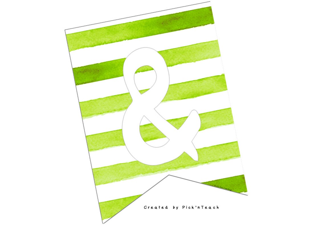 Printable BANNER Templates With 692 Pennants in 4 Colors for Birthdays ...