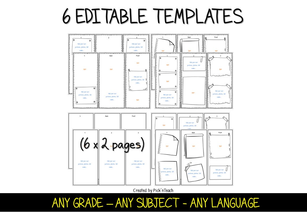 EDITABLE Brochure Templates Add Your Text, Pictures, Links, Photos for ...