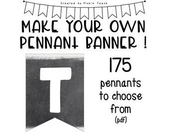 Modèles de bannières imprimables comprenant 175 fanions grunge board pour les anniversaires, les baby showers, les mariages, TOUTE célébration