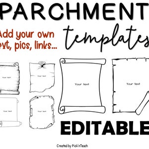 60+ EDITABLE parchment templates Add your own text & images
