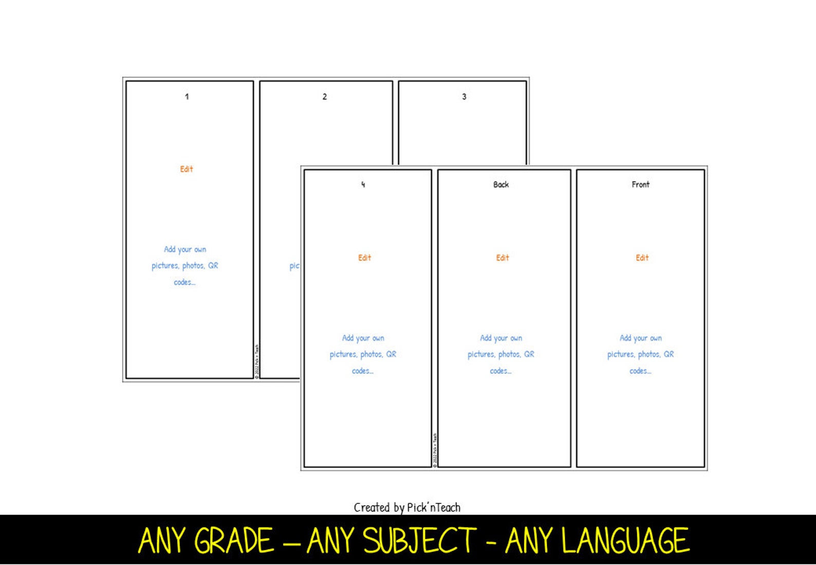 EDITABLE Brochure Templates Add Your Text, Pictures, Links, Photos for ...
