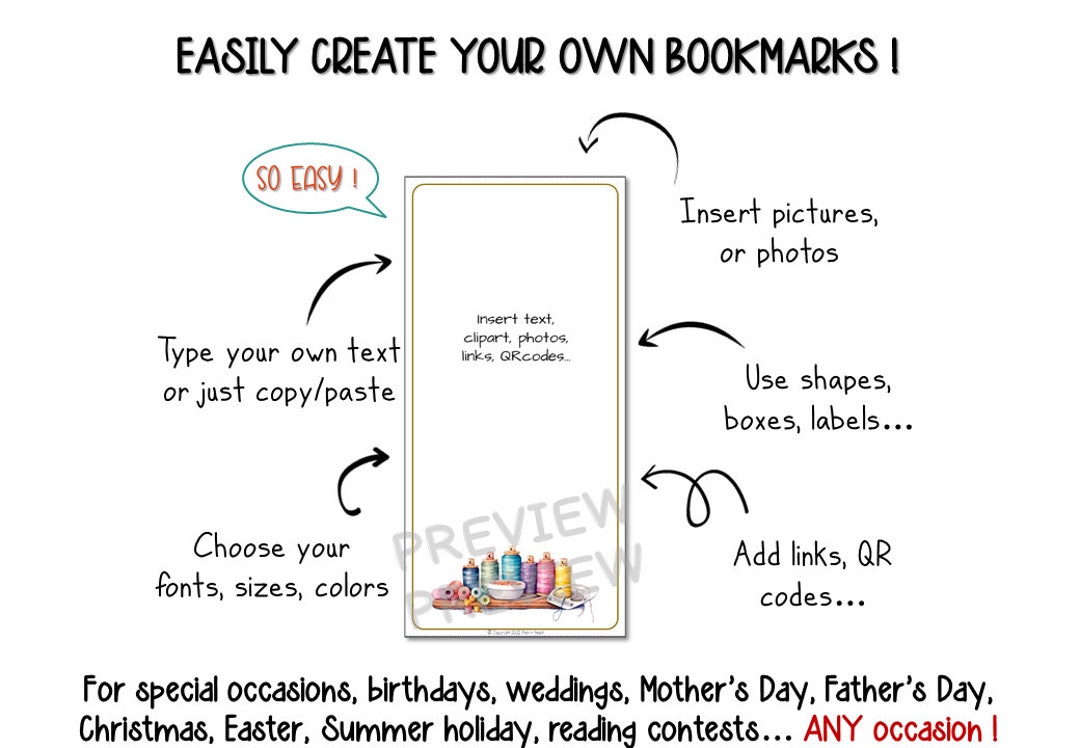 27 Editable BOOKMARK Templates