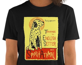 Inglés Setter Regalo Inglés Setter Arte Perro Camisa Inglés Setter Mamá Inglés Setter Papá Inglés Setter Lover Gildan Unisex Perro Impresión Camiseta