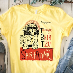 Shih Tzu Gift Shih Tzu Art Chinese Lion Dog Shirt Shih Tzu Mom Shih Tzu Dad Shih Tzu Lover Mens' / Unisex Dog Print T-Shirt