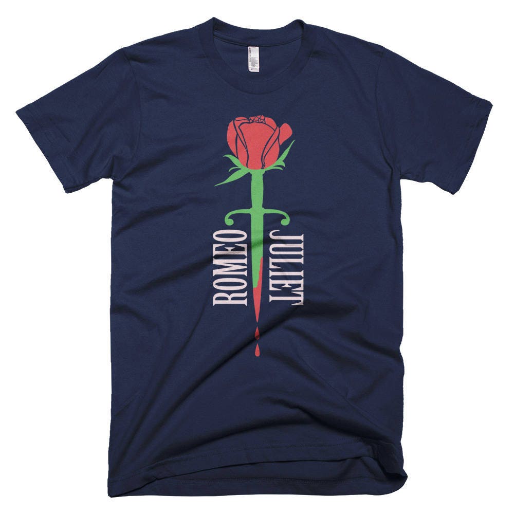 Romeo and Juliet Minimalist Design Shakespeare Short Sleeve Unisex T ...