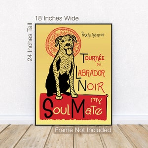 Funny Labrador Retriever Owner Gift Black Lab Poster 18x24 Inch