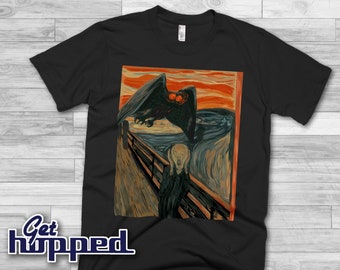 Funny Mothman Shirt Point Pleasant WV & Chicago Mothman Figure  Moth Man Cryptozoology Legend Tee Cryptid Mens' / Unisex